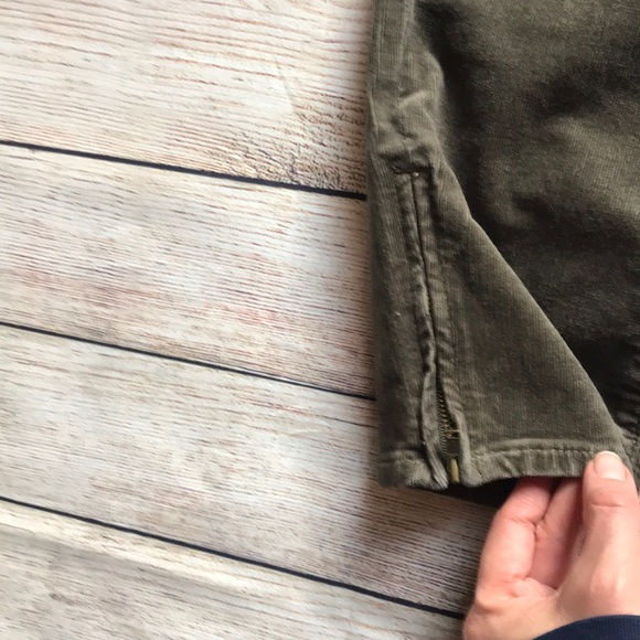 LOFT 10/30P Modern Skinny Ankle Olive Corduroys - Picture 4 of 5